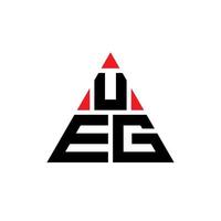 ueg driehoek brief logo ontwerp met driehoekige vorm. ueg driehoek logo ontwerp monogram. ueg driehoek vector logo sjabloon met rode kleur. ueg driehoekig logo eenvoudig, elegant en luxueus logo.