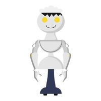 cartoon robotachtige meid mascotte logo vector