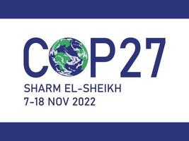 agent 27 in sharm el-sheikh, egypte. 7-18 november 2022. klimaatconferentie van de verenigde naties. internationale klimaattop. vector