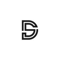 eerste letter ds sd monogram logo vector ontwerpsjabloon