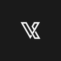 brief vk monogram logo vector ontwerpsjabloon