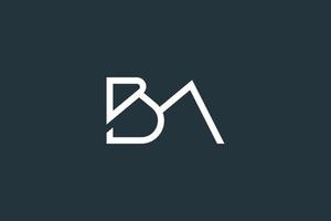 beginletter bm logo ontwerp vector