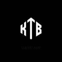 ktb-letterlogo-ontwerp met veelhoekvorm. ktb veelhoek en kubusvorm logo-ontwerp. ktb zeshoek vector logo sjabloon witte en zwarte kleuren. ktb-monogram, bedrijfs- en onroerendgoedlogo.