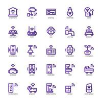 smart home device icon pack voor uw website, mobiel, presentatie en logo-ontwerp. smart home apparaat pictogram basislijn verloop ontwerp. vector grafische illustratie en bewerkbare lijn.