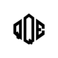 qqe letter logo-ontwerp met veelhoekvorm. qqe veelhoek en kubusvorm logo-ontwerp. qqe zeshoek vector logo sjabloon witte en zwarte kleuren. qqe monogram, business en onroerend goed logo.