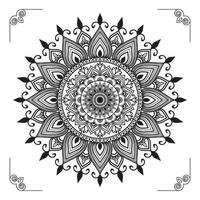 creatief, modern, abstract en professioneel luxe siermandala-achtergrondontwerp of patroonontwerpvector vector