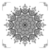 creatief, modern, abstract en professioneel luxe siermandala-achtergrondontwerp of patroonontwerpvector vector