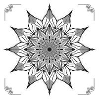 creatief, modern, abstract en professioneel luxe siermandala-achtergrondontwerp of patroonontwerpvector vector