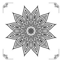 creatief, modern, abstract en professioneel luxe siermandala-achtergrondontwerp of patroonontwerpvector vector