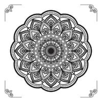 creatief, modern, abstract en professioneel luxe siermandala-achtergrondontwerp of patroonontwerpvector vector