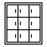 bibliotheek locker pictogramstijl vector