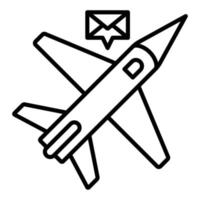 e-mail vliegtuig pictogramstijl vector