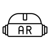 ar helm pictogramstijl vector