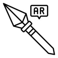 ar speerwerpen pictogramstijl vector