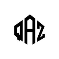 qaz letter logo-ontwerp met veelhoekvorm. qaz veelhoek en kubusvorm logo-ontwerp. qaz zeshoek vector logo sjabloon witte en zwarte kleuren. qaz monogram, business en onroerend goed logo.