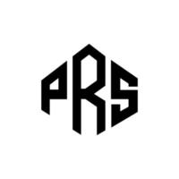 prs letter logo-ontwerp met veelhoekvorm. prs logo-ontwerp met veelhoek en kubusvorm. prs zeshoek vector logo sjabloon witte en zwarte kleuren. prs-monogram, bedrijfs- en onroerendgoedlogo.