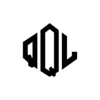 qql-letterlogo-ontwerp met veelhoekvorm. qql veelhoek en kubusvorm logo-ontwerp. qql zeshoek vector logo sjabloon witte en zwarte kleuren. qql-monogram, bedrijfs- en onroerendgoedlogo.