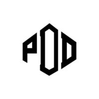 pdd letter logo-ontwerp met veelhoekvorm. pdd veelhoek en kubusvorm logo-ontwerp. pdd zeshoek vector logo sjabloon witte en zwarte kleuren. pdd-monogram, bedrijfs- en onroerendgoedlogo.