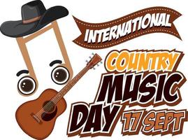 posterontwerp voor internationale countrymuziek vector