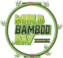 wereld bamboe dag logo banner vector