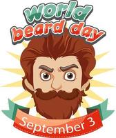 wereld baard dag 3 september vector