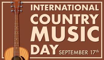 internationale countrymuziekdag vector