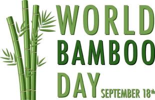 wereld bamboe dag 18 september vector