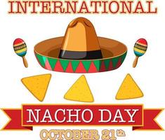 internationale nacho dag posterontwerp vector