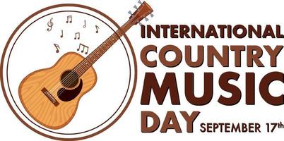 internationale countrymuziekdag vector