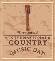 internationale countrymuziekdag vector