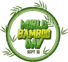 wereld bamboe dag logo banner vector