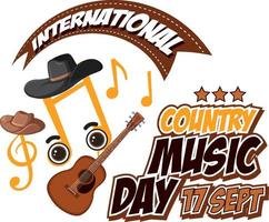 posterontwerp voor internationale countrymuziek vector