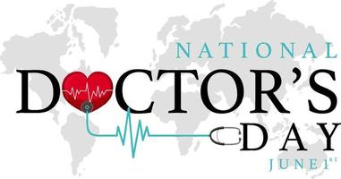 nationale doktersdag in juli logo vector