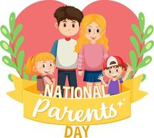bannerontwerp voor nationale oudersdag vector