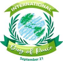 internationale dag van vredesbannerontwerp vector