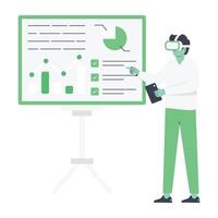 een seo-monitoring plat illustratieontwerp vector