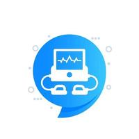 defibrillator of reanimatieapparaatpictogram, vector