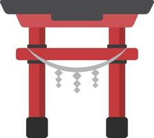 cartoon torii decoratie, japans cultuurelement. vector