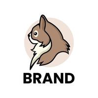 cartoon schattig kattenhoofd logo vector