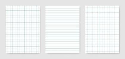 set blanco grafisch technisch papier voor gegevensweergave vector