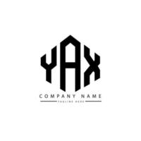 yax letter logo-ontwerp met veelhoekvorm. yax veelhoek en kubusvorm logo-ontwerp. yax zeshoek vector logo sjabloon witte en zwarte kleuren. yax monogram, business en onroerend goed logo.