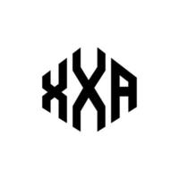 xxa letter logo-ontwerp met veelhoekvorm. xxa logo-ontwerp met veelhoek en kubusvorm. xxa zeshoek vector logo sjabloon witte en zwarte kleuren. xxa monogram, bedrijfs- en vastgoedlogo.