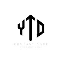 ytd letter logo-ontwerp met veelhoekvorm. ytd veelhoek en kubusvorm logo-ontwerp. ytd zeshoek vector logo sjabloon witte en zwarte kleuren. ytd monogram, bedrijfs- en vastgoedlogo.