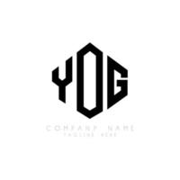 yog letter logo-ontwerp met veelhoekvorm. yog veelhoek en kubusvorm logo-ontwerp. yog zeshoek vector logo sjabloon witte en zwarte kleuren. yog monogram, business en onroerend goed logo.