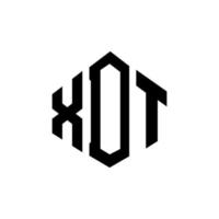 xdt letter logo-ontwerp met veelhoekvorm. xdt logo-ontwerp met veelhoek en kubusvorm. xdt zeshoek vector logo sjabloon witte en zwarte kleuren. xdt-monogram, bedrijfs- en onroerendgoedlogo.