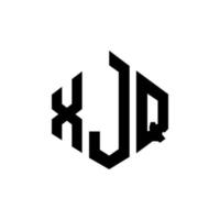 xjq letter logo-ontwerp met veelhoekvorm. xjq veelhoek en kubusvorm logo-ontwerp. xjq zeshoek vector logo sjabloon witte en zwarte kleuren. xjq monogram, bedrijfs- en vastgoedlogo.