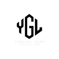 ygl letter logo-ontwerp met veelhoekvorm. ygl veelhoek en kubusvorm logo-ontwerp. ygl zeshoek vector logo sjabloon witte en zwarte kleuren. ygl-monogram, bedrijfs- en onroerendgoedlogo.