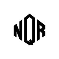 nqr letter logo-ontwerp met veelhoekvorm. nqr veelhoek en kubusvorm logo-ontwerp. nqr zeshoek vector logo sjabloon witte en zwarte kleuren. nqr-monogram, bedrijfs- en onroerendgoedlogo.