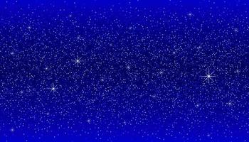 kosmische blauwe achtergrond met glitter sparkles of confetti. vector