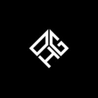 ohg brief logo ontwerp op zwarte achtergrond. ohg creatieve initialen brief logo concept. ohg brief ontwerp. vector